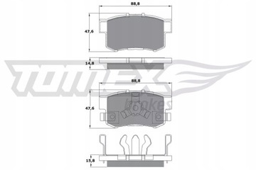 КОЛОДКИ ТОРМОЗ. HONDA CR-V 04- ЗАД 1753/TOM 