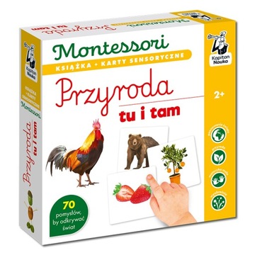 Montessori. Przyroda tu i tam. Karty Sensoryczne z Książeczką.