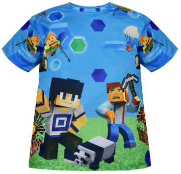 T-SHIRT Chłopięcy Krótki Rękaw Dla Gracza Gamingowy r 158 3364