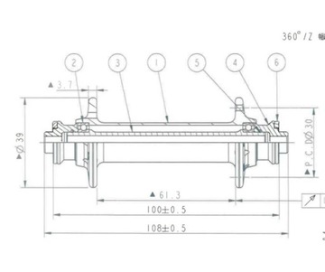 Piasta przód NOVATEC NT-A291SB-SL Szosowa 28H