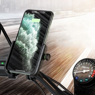 MC10K-V2 Uchwyt Motocyklowy Ładowarka 36W Szybkie Ładowanie QC+ Kabel USB-C
