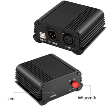 MOZOS M48P USB-фантомный источник питания для микрофонов XLR