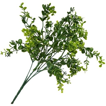 SZTUCZNA ROŚLINA ZIELONA DROBNE LISTKI MINI BUKSZPAN GAŁĄZKA DO STROIKÓW