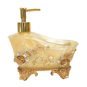 Дозатор мыльного бальзама для рук, желтого цвета.