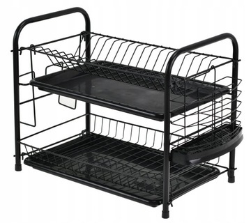 ПОДДОН ДЛЯ СУШКИ ПОСУДЫ 2X ГОРИЗОНТАЛЬНЫЙ МЕТАЛЛ. ЧЕРНЫЙ