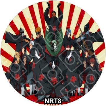 NARUTO Торт Вафельное украшение на день рождения с сахарным принтом, круглый 20см