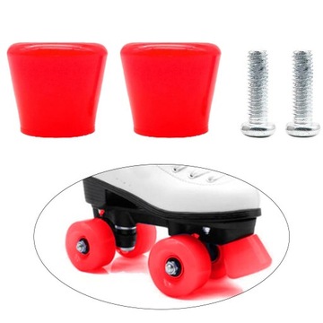 2 шт.. Stopper Roller Роликовый тормоз для роликовых коньков, красный