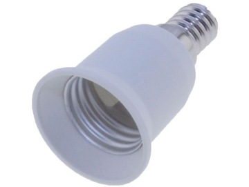 Adapter przejściówka z gwintu żarówki E14 na E27