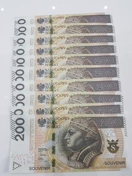 Банкноты номиналом 200 злотых для развлечения и обучения, упаковка 100 штук + БЕСПЛАТНО