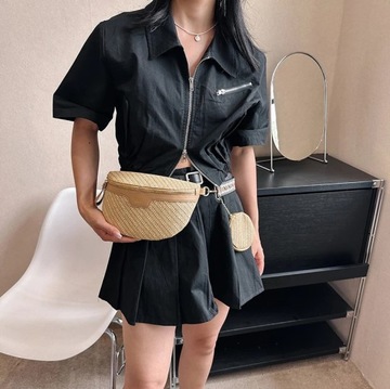 НАСТЕННАЯ СУМКА ЖЕНСКАЯ ГОРОДСКАЯ СОЛОМНАЯ СУМКА С НАСТЕННОЙ СУМКОЙ