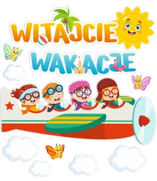 Dekoracja Zakończenie Roku Witajcie Wakacje (XXL)