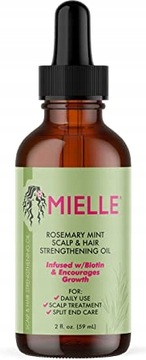 MIELLE OLEJEK ROZMARYNOWY NA POROST WŁOSÓW Z USA Rosemary Mint Oil