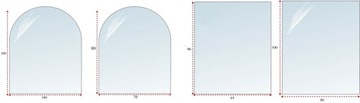 ОСНОВАНИЕ КАМИНА ИЗ ЗАКАЛЕННОГО СТЕКЛА 60x100