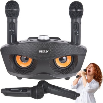 KARAOKE ZESTAW BEZPRZEWODOWY 2 MIKROFONY BLUETOOTH GŁOŚNIK PRZENOŚNY SUPER