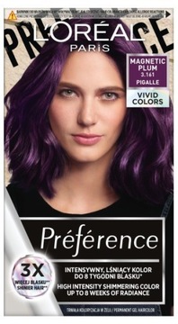 Loreal Preference Vivid Colors Farba do włosów nr 3.161 Magnetic Plum (Piga