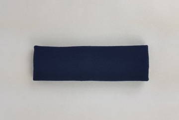 222 Флисовая ПОВЯЗКА НА ГОЛОВЬ, ширина 8 см, ТЕМНО-СИНЯЯ