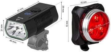 ПЕРЕДНИЙ ВЕЛОСИПЕДНЫЙ ФОНАРЬ ПЕРЕДНИЙ 5xLED + ЗАДНИЙ ФОНАР VAYOX USB