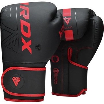 Rękawice do boksu sparingowe RDX F6MR Czarno Czerwone Rękawice bokserskie