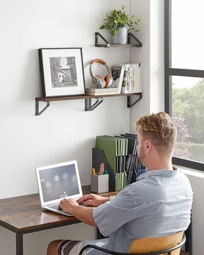 VASAGLE Подвесной полочный органайзер 40 x 12 см ДУБ