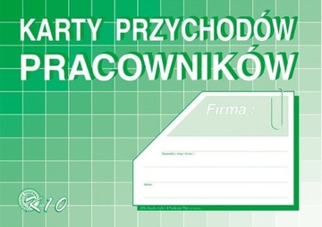 Karta przychodów pracowników K10 A5