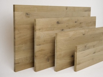 Blat drewniany solidny klejonka dąb RUSTIKAL lamele lite 2,6x20,4x90 cm