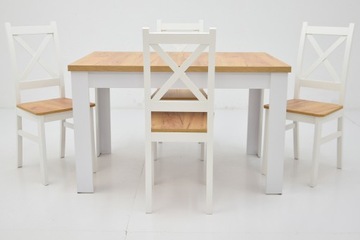 Комплект стол и 4 стула крест, ДУБ КРАФТ