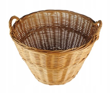 Wiklinowy KOSZ NA DREWNO LIŚCIE GOSPODARSKI 45 cm