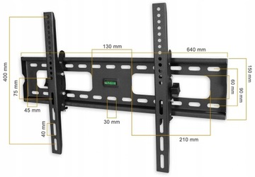 КРЕПЛЕНИЕ ДЛЯ ТЕЛЕВИЗОРА ВЕШАЛКА ДЛЯ ТВ СИЛЬНЫЙ РЕГУЛИРУЕМЫЙ НАКЛОН 32–65 ДЮЙМОВ