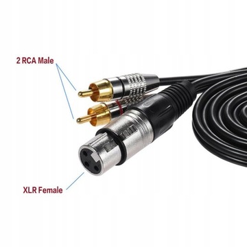 RCA-папа на 3-контактное гнездо XLR