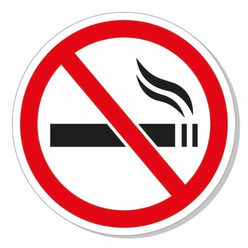 Naklejka ZAKAZ PALENIA PAPIEROSÓW 10 cm _DRUK