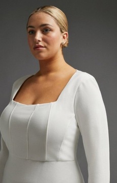 COAST SUKNIA ŚLUBNA Z TRENEM PLUS SIZE 52 1YŻF