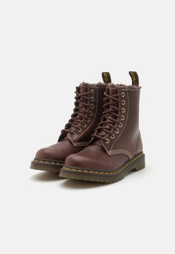 Botki ocieplane skórzane damskie DR MARTENS brązowe 41