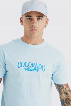 Z NADRUKIEM COLORADO M XC41311 *BOOHOO T-SHIRT MĘSKI