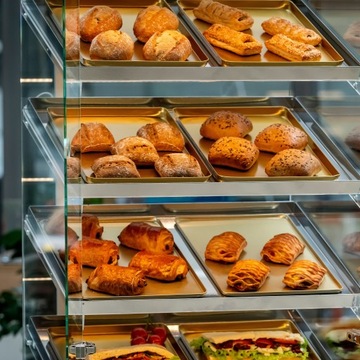 Витринный шкаф хлебного магазина полки пекарни со светодиодной подсветкой