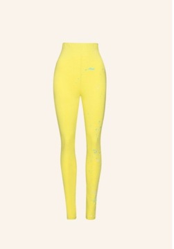 Joanna Muzyk legginsy żółte z farbką M%%%