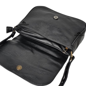 LISTONOSZKA MAŁA TOREBKA DAMSKA KLAPKA NA PASKU PSZCZÓŁKA MUSZKA