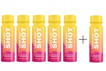 NOWOŚĆ SHOT Drink Soleo SuperTan 80 ml 5+1sztuk SMAK MANGO