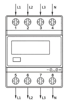 LICZNIK TRÓJFAZOWY ENERGII ELEKTRYCZNEJ 4P MID LCD