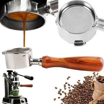 Espresso Portafilter bez dna 51mm z DeLonghi EC680 EC685 palisander Premium
