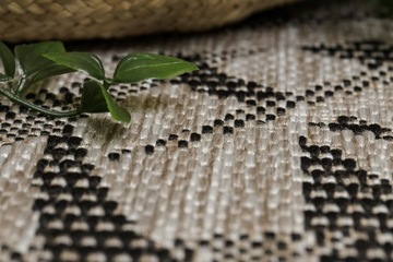 КОВЕР SIZAL ROPE 80x150 LEAVES серый/бежевый #DEV925