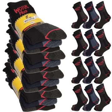 12x Skarpety WORK PLUS robocze mocne grube 39-42