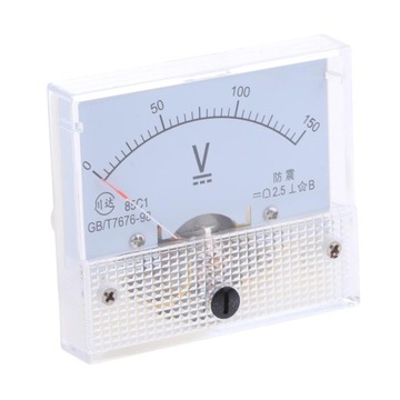 Analogowy woltomierz panelowy 85C1 DC V, napięcie 0–150 V