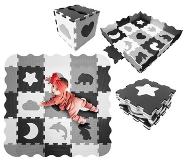 Mata piankowa puzzle piankowe kojec edukacyjna składana dla dzieci duża XXL