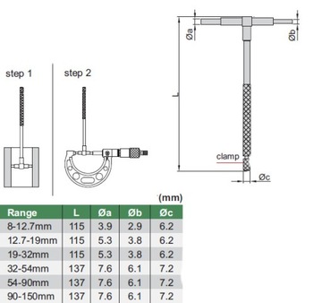 INSIZE ТЕЛЕСКОПИЧЕСКИЙ ДИАМЕТР 6 ШТ.