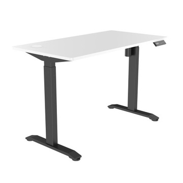 Бело-черный стол со светодиодной панелью Spacetronik с электрической регулировкой высоты