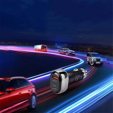 АВТОМОБИЛЬНОЕ ЗАРЯДНОЕ УСТРОЙСТВО БЫСТРАЯ ЗАРЯДКА USB USB-C PD QC 38 Вт МОЩНОСТЬ 3 А