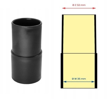 НАБОР РЕДУКЦИИ ВСАСЫВАЮЩИХ ЛЕЗВИЙ ДЛЯ ПЫЛЕСОСА ПВХ, 7 x