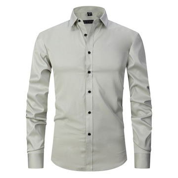 KOSZULA Męska Elegancka Slim Fit GŁADKA KLASYCZNA