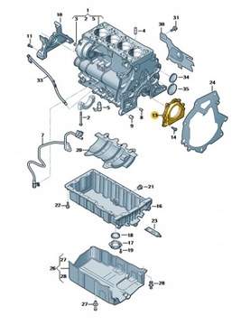 AUDI OE 04L103171 KROUŽEK TĚSNĚNÍ KLIKOVÉ HŘÍDELE HŘÍDEL OJNICE