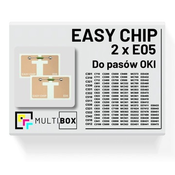 2X EASY CHIP E05 reset pas transferu OKI MC332
